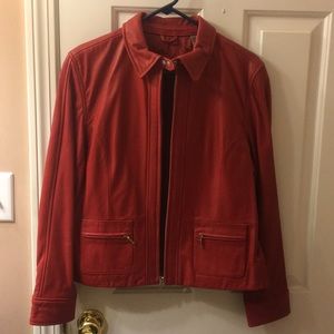 I.e. petite leather jacket 100% leather lining